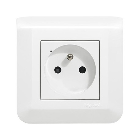 Prise de courant pour installation connectée - 16A - 3680W - Mosaic with Netatmo - Blanc