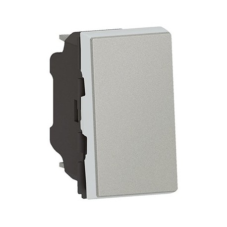 Interrupteur va-et-vient Mosaic Easy-LED - 10 AX - 250V - 1 module - Aluminium