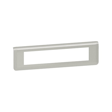 Plaque de finition 3 postes - Mosaic - Aluminium - 079306 - Legrand