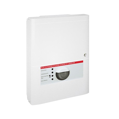 Bloc autonome d'alarme lumineux de type MA - IK07 - Secteur avec batteries de secours