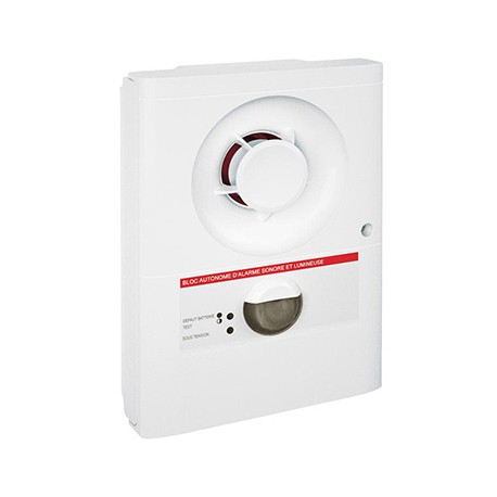 Bloc autonome d'alarme sonore et lumineux de type Sa - IK07 - Secteur avec batteries de secours