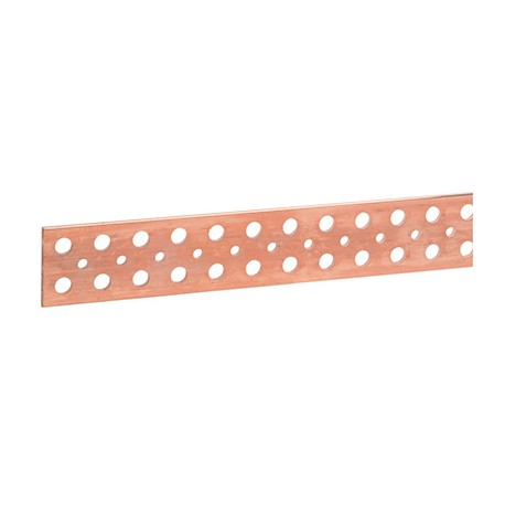 Barre de cuivre plate - Trous lisses 50x5mm - 700A - 1750mm