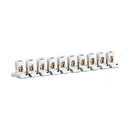 Barrette de connexion - 10 bornes - 2x35mm2 - Pas 25mm