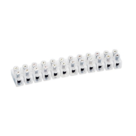 Barrette de connexion Nylbloc - 12 éléments - 2,5mm2 - Blanc