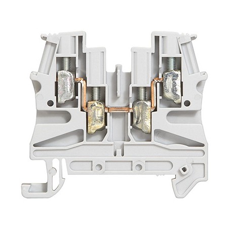Bloc de jonction de passage Viking 3 - 4mm2 - 1 jonction - 2 Entrées/2 Sorties - Gris