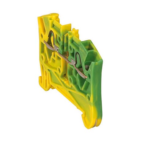 Bloc de jonction conducteur de protection Viking 3 - Pas 5mm - 1 jonction - 1 Entrée/1 Sortie - Vert/jaune