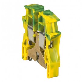 Bloc de jonction conducteur de protection Viking 3 - Pas 12mm - 1 jonction - 1 Entrée/1 Sortie - Vert/jaune