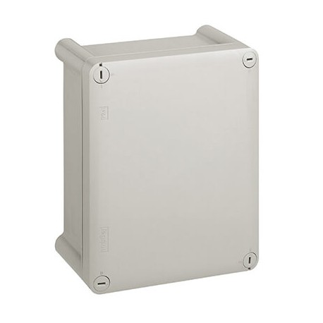 Boîtier industriel IP66 avec porte Opaque - 130 x 75 x 74mm - Gris