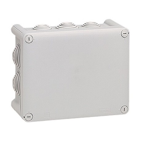 Boîte de dérivation Plexo IP55 - 10 entrées - 155 x 110 mm - Blanc