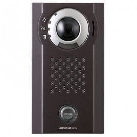 Platine vidéo saillie IXDV - Synthèse vocale - IP65 - Façade Inox - Noir