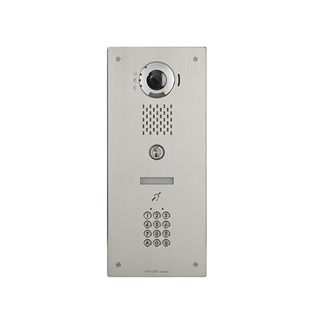 Platine vidéo encastrée IXDVFLAC - Synthèse vocale - Boucle magnétique - IP65 - Clavier codé - Façade Inox