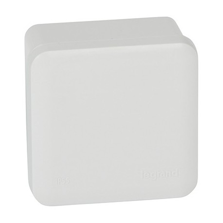 Boîte de dérivation Plexo - Face lisse - Pour presse-étoupe - 80x80mm - Gris