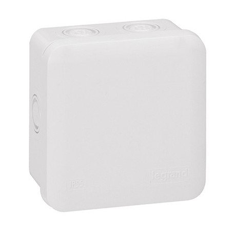 Boîte de dérivation Plexo - 7 entrées - Pour presse-étoupe - 80x80mm - Gris