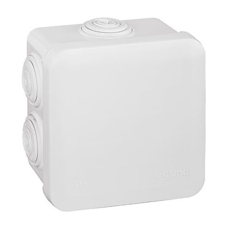 Boîte de dérivation Plexo - 7 entrées - 80x80mm - Blanc