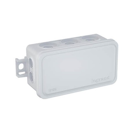 Boîte de dérivation Plexo - 10 entrées - 80x43mm - Gris
