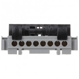 Bornier de répartition isolé IP2X - Phase - 8x16mm2 - 75mm - Noir
