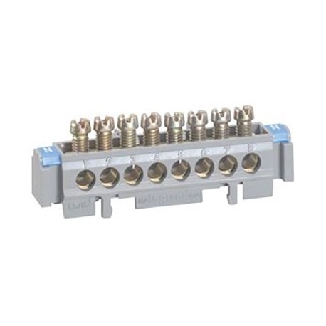 Bornier de répartition - Nu sur support - 8x16mm² - 75mm