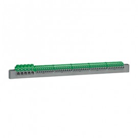 Bornier de répartition isolé IP2X - Terre - 5x25mm2 - 332mm - Vert