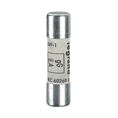 Lot de 10 cartouches industrielles cylindrique - Type gG - 10x38 - 2A - 500V - Sans voyant