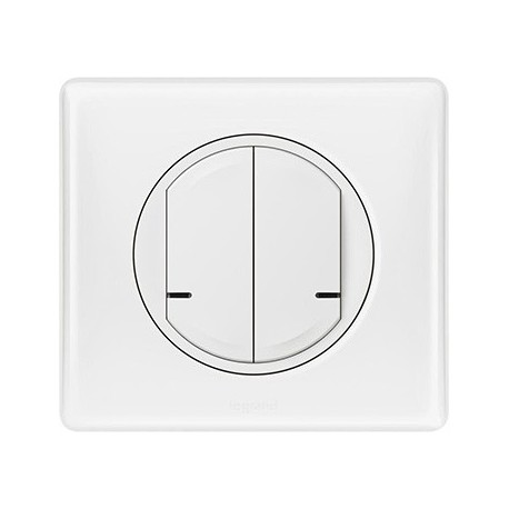 Commande double sans fil pour éclairage, prise connectée ou micromodule - Céliane with Netatmo - Blanc
