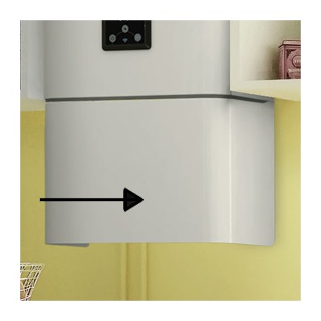 Cache-piquages - Pour chauffe-eau Linéo 40, 65 et 80L - Blanc