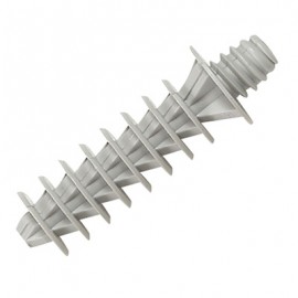 Lot de 100 chevilles à visser - Pour perçage ø8mm - Pour tête filetée ø6,6mm - Pas 150 - Gris
