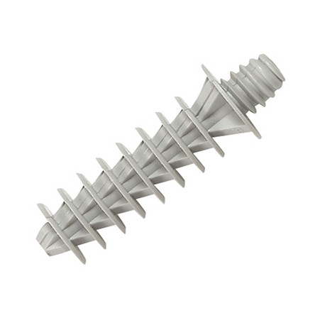 Lot de 100 chevilles à visser - Pour perçage ø8mm - Pour tête filetée ø6,6mm - Pas 150 - Gris