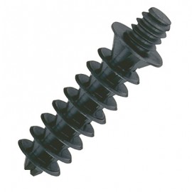 Lot de 100 chevilles à visser - Pour perçage ø8mm - Pour tête filetée ø6,6mm - Pas 150 - Noir