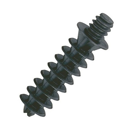 Lot de 100 chevilles à visser - Pour perçage ø8mm - Pour tête filetée ø6,6mm - Pas 150 - Noir