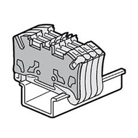 Cloison terminale - Pour bloc de jonction à ressort Viking3 - Sectionnable - Pas de 6mm - Gris