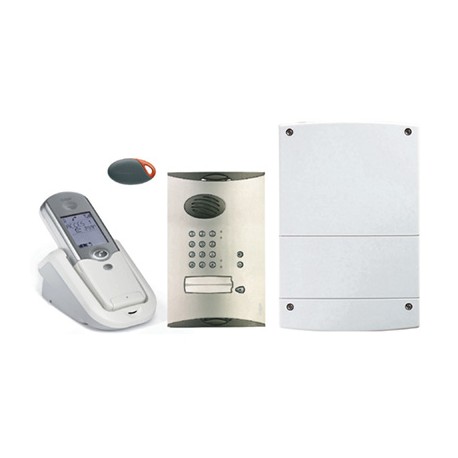 Kit interphone audio sans fil - 1 logement - A code - Blanc