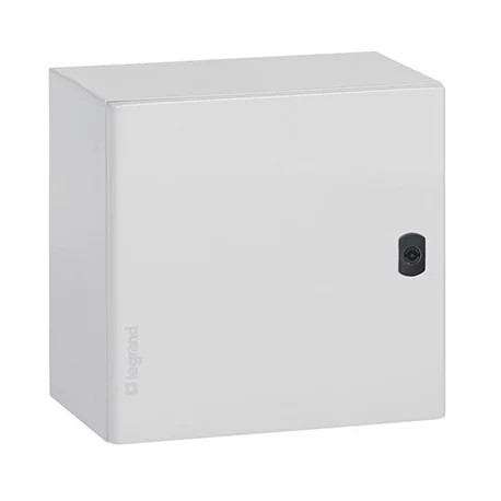 Coffret métal Atlantic - Carré - 600x600x400mm - IP66 - Gris clair