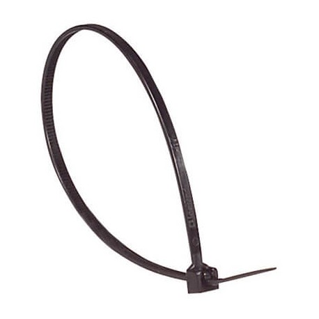 Boîte de 100 colliers Colring à denture intérieure - 3,5 x 360 mm - Noir