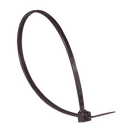 Boîte de 100 colliers Colring à denture intérieure - 4,6 x 180 mm - Noir