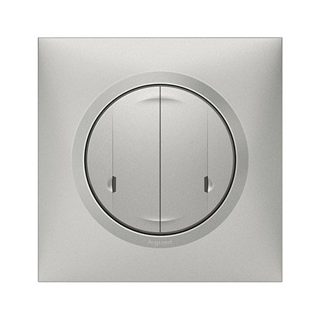Commande double sans fil pour éclairage, prise connectée ou micromodule - Dooxie with Netatmo - Aluminium