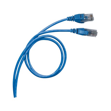 Cordon de brassage RJ45 - Cat.6 - F/UTP - 1m - Bleu