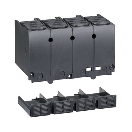 Cache borne - Pour compact NSX/INS/INV - 4P - Noir