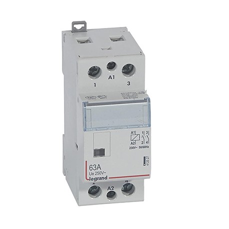 Contacteur de puissance CX³ bobine 230V~ - 2P 250V~ - 63A - contact 2F - Sans manette - 2 modules