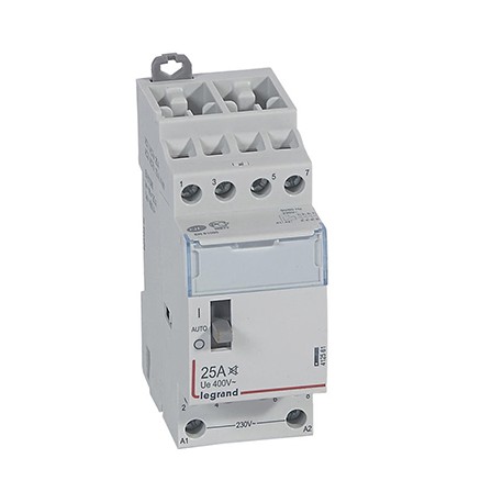 Contacteur de puissance silencieux CX³ bobine 230V~ - 4P 400V~ - 25A - contact 4F - 2 modules