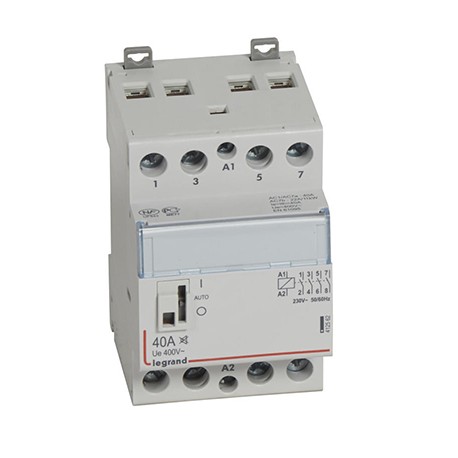 Contacteur de puissance silencieux CX³ bobine 230V~ - 4P 400V~ - 40A - contact 4F - 3 modules