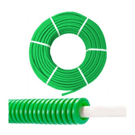 Gaine Préfilée ICTA 3422 - Bobine de 100m - Grade 3 satellite - Vert