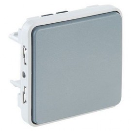 Va et vient Plexo IP55 - Composable saillie ou encastré - Gris