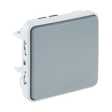 Va et vient Plexo IP55 - Composable saillie ou encastré - Gris