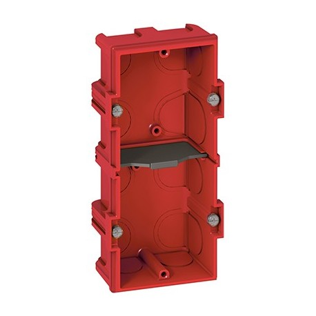 Boite d'encastrement BATIBOX maçonnerie double postes profondeur 40 mm