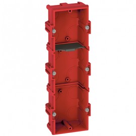 Boîte d'encastrement multiposte Batibox pour maçonnerie - 3 postes 6 à 8 modules - verticale/horizontale -profondeur 40mm