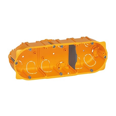 Boite d'encastrement Batibox pour cloisons sèches - Triple poste - Prof 40mm