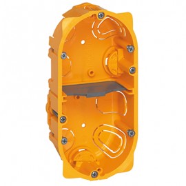 Boite d'encastrement Batibox pour cloisons sèches - Double poste - Prof 40mm