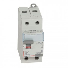 Interrupteur différentiel - 63A - 30mA - Type AC - 230V - Vis/vis - Haut/bas