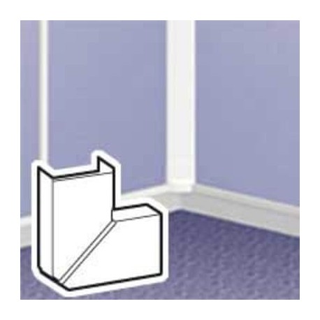Angle plat variable - pour moulure DLPlus 32x12,5 - blanc