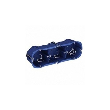 Boite d'encastrement Multifix Plus - Triple poste - Prof 40mm Entraxe 57mm